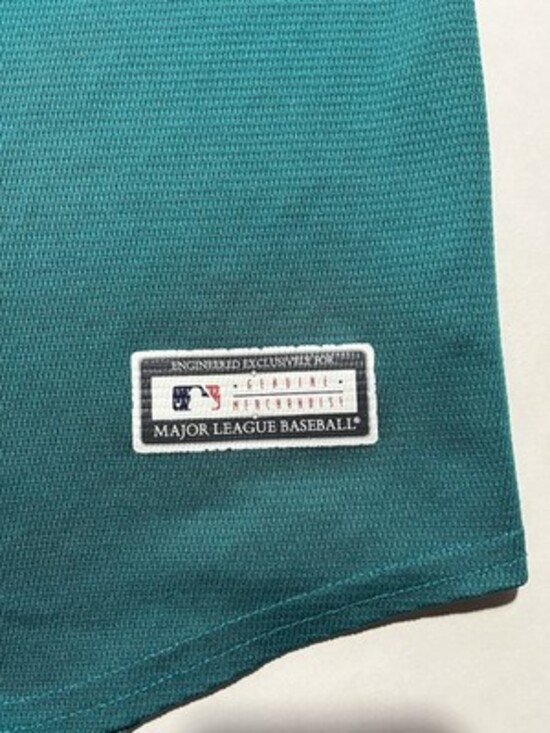 Ken Griffey Jr. #24 Mariners Aqua Cool Base Sewn Stitched Jersey KIDS/YOUTH XL - Picture 2 of 7